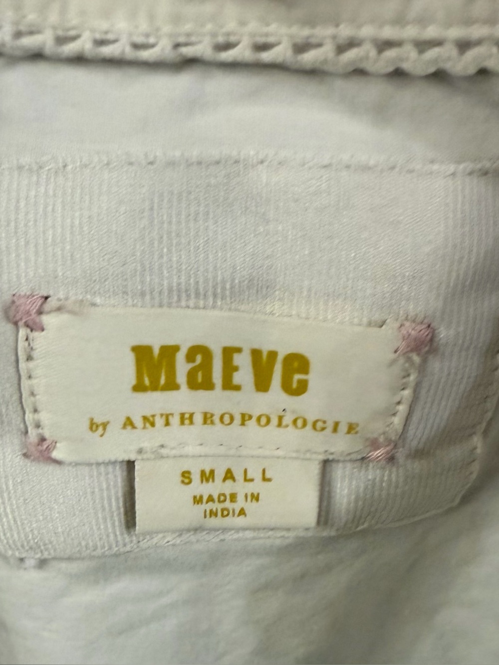 Maeve by Anthropologie White V-Neck Tunic Sz S - Picture 2 of 4